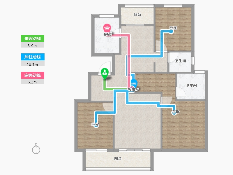 山东省-枣庄市-城建·中石玺悦城-99.07-户型库-动静线