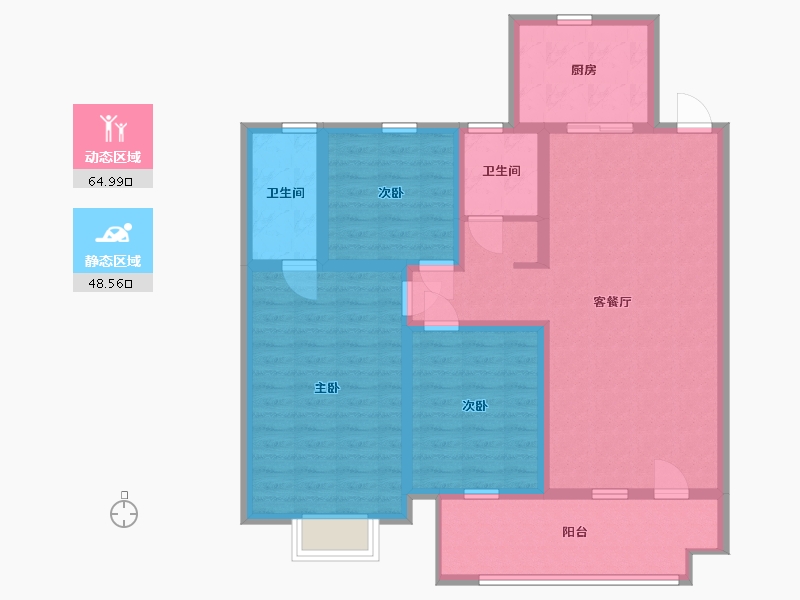 山东省-临沂市-掌舵龙湖-101.00-户型库-动静分区