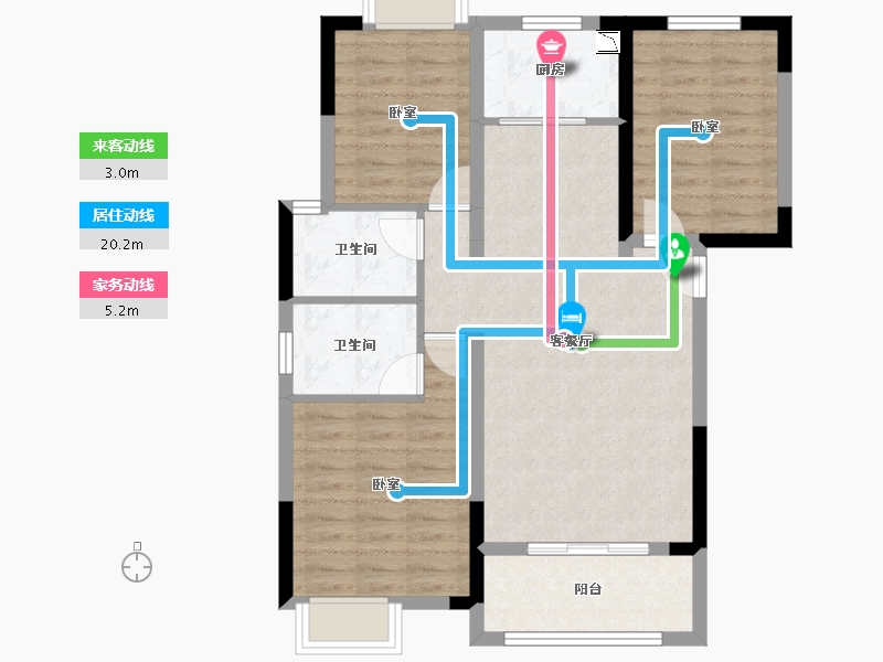 湖北省-黄冈市-红安太阳城-81.98-户型库-动静线