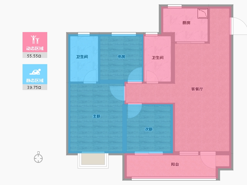 山东省-青岛市-卓越青岚郡-85.00-户型库-动静分区