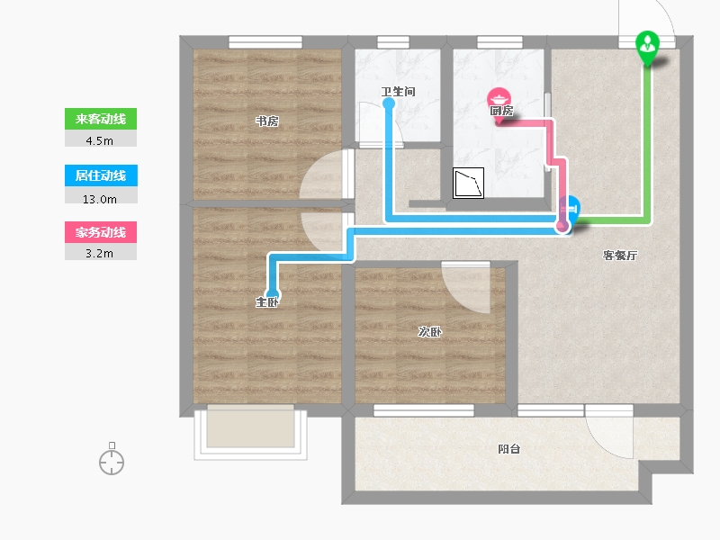 山东省-青岛市-卓越青岚郡-70.98-户型库-动静线