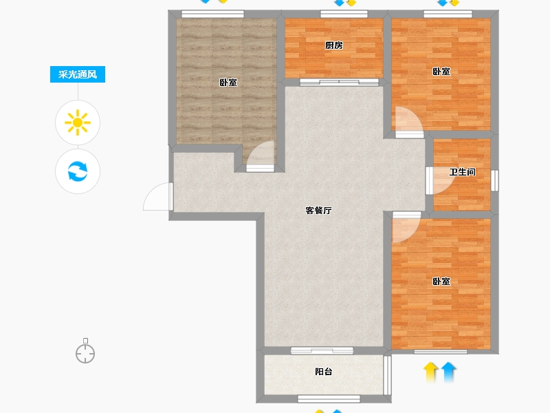 河南省-开封市-大一金帝城-94.00-户型库-采光通风