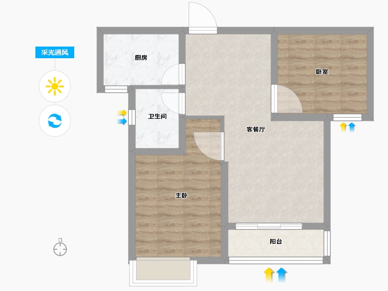 福建省-厦门市-永鸿南岸-62.01-户型库-采光通风