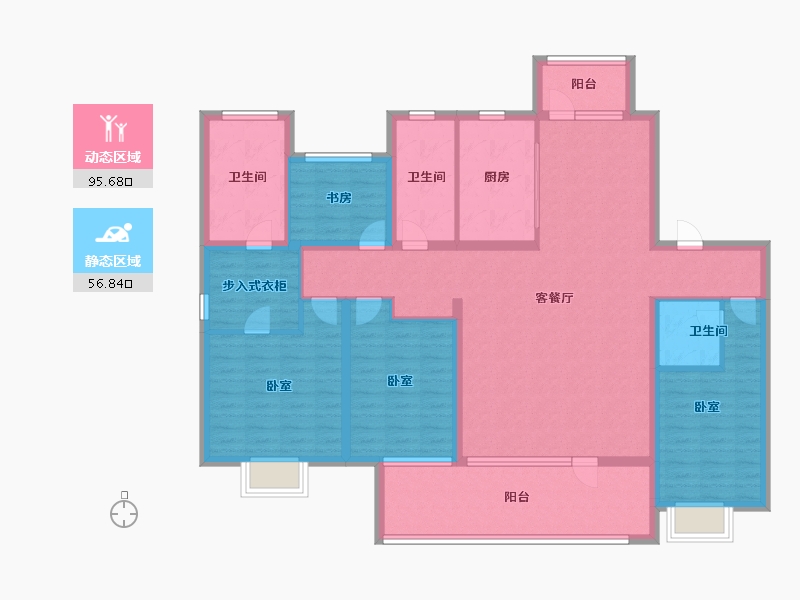 山东省-济宁市-红星瑞马世家-135.99-户型库-动静分区