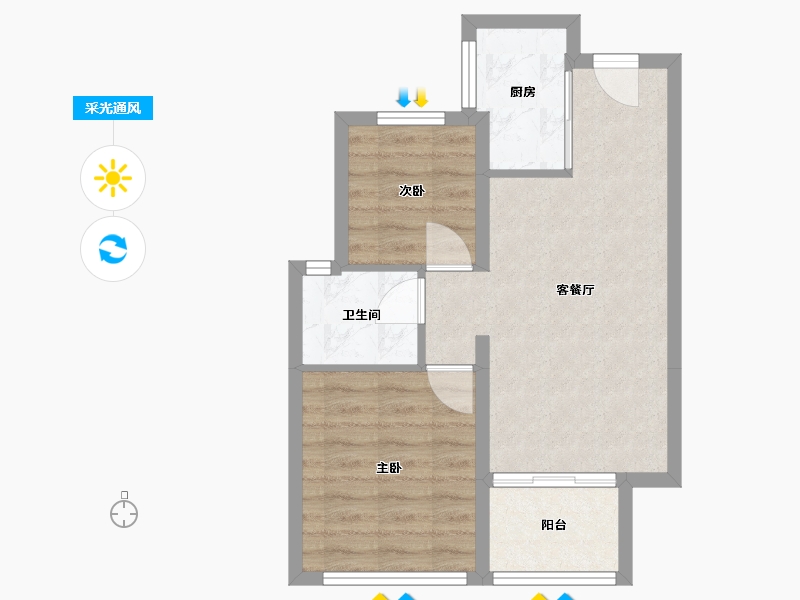 福建省-厦门市-金地宝嘉厦一城-52.00-户型库-采光通风