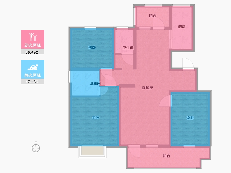 山东省-临沂市-掌舵龙湖-104.01-户型库-动静分区