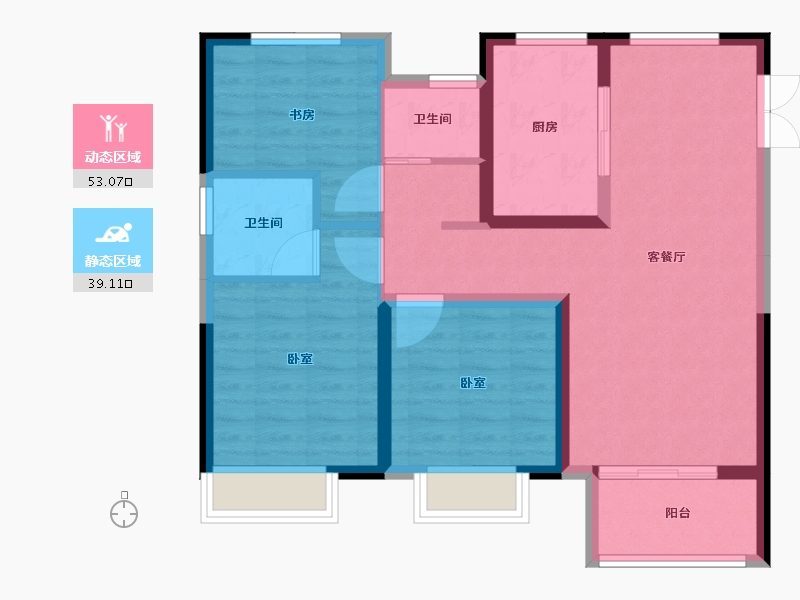 山东省-济南市-东城俪景-82.01-户型库-动静分区