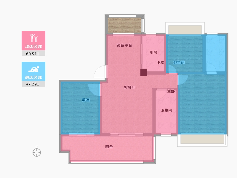 安徽省-宣城市-广德今创香溢茗园-100.00-户型库-动静分区