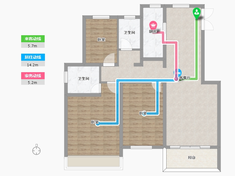 河南省-许昌市-正商书香华府-104.00-户型库-动静线