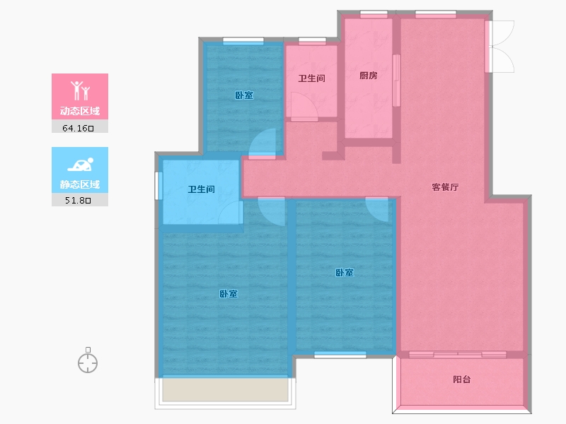 河南省-许昌市-正商书香华府-104.00-户型库-动静分区