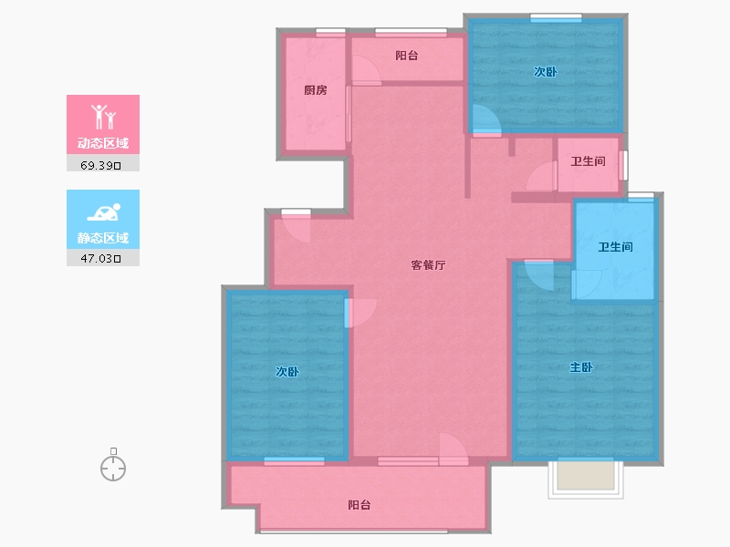 山东省-临沂市-掌舵龙湖-104.00-户型库-动静分区