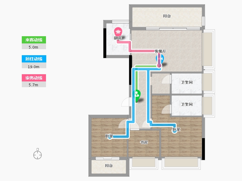 浙江省-杭州市-千岛湖碧桂园泷悦-94.48-户型库-动静线