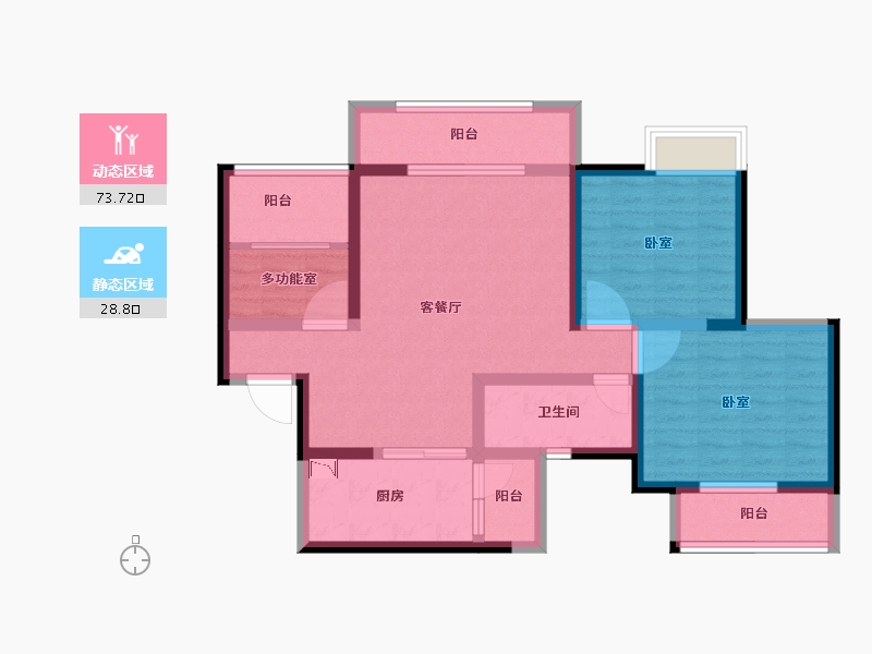 河南省-郑州市-润城时光里-89.00-户型库-动静分区