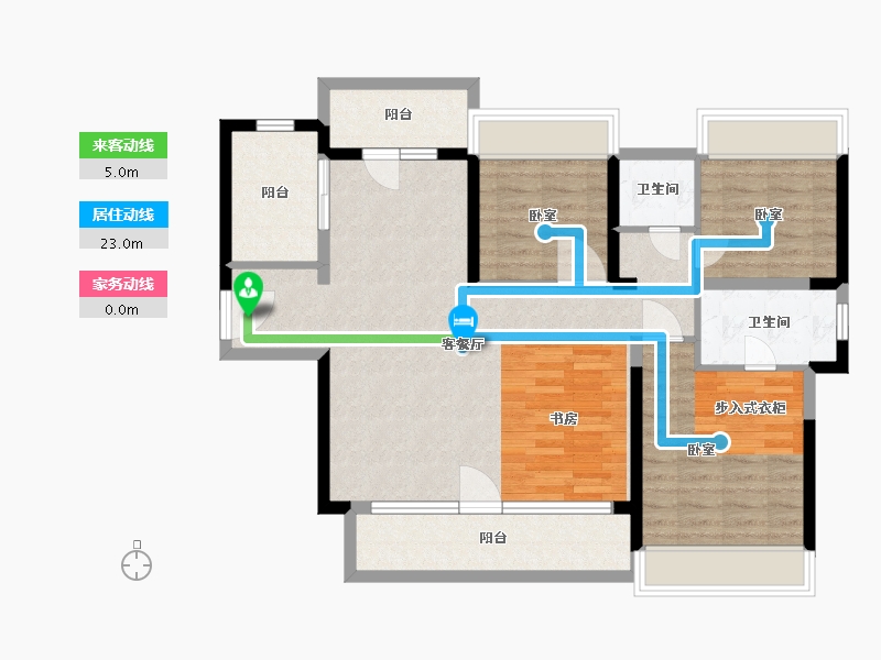 湖北省-武汉市-北大资源莲湖锦城-97.68-户型库-动静线