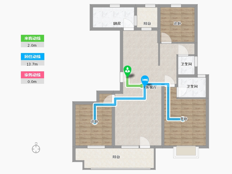 山东省-临沂市-掌舵龙湖-104.00-户型库-动静线