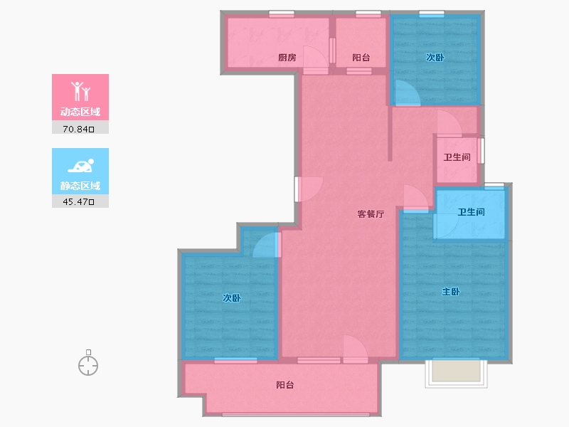 山东省-临沂市-掌舵龙湖-104.00-户型库-动静分区