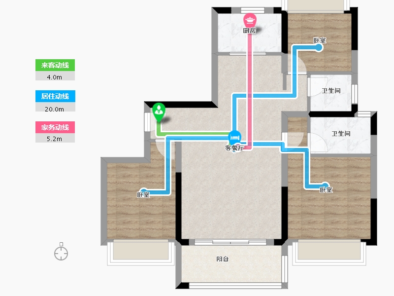 湖北省-黄冈市-国鼎华府丨万得天地-80.19-户型库-动静线