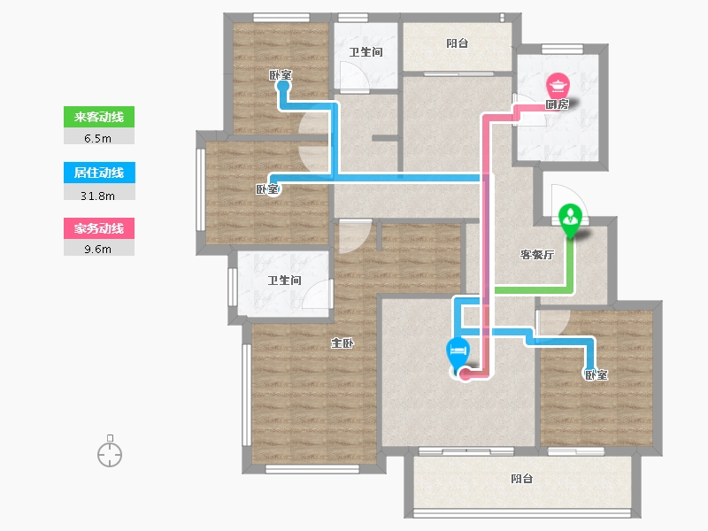 山东省-枣庄市-城建·中石玺悦城-119.10-户型库-动静线