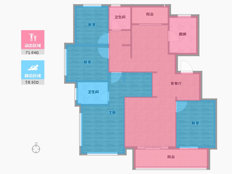 山东省-枣庄市-城建·中石玺悦城-119.10-户型库-动静分区