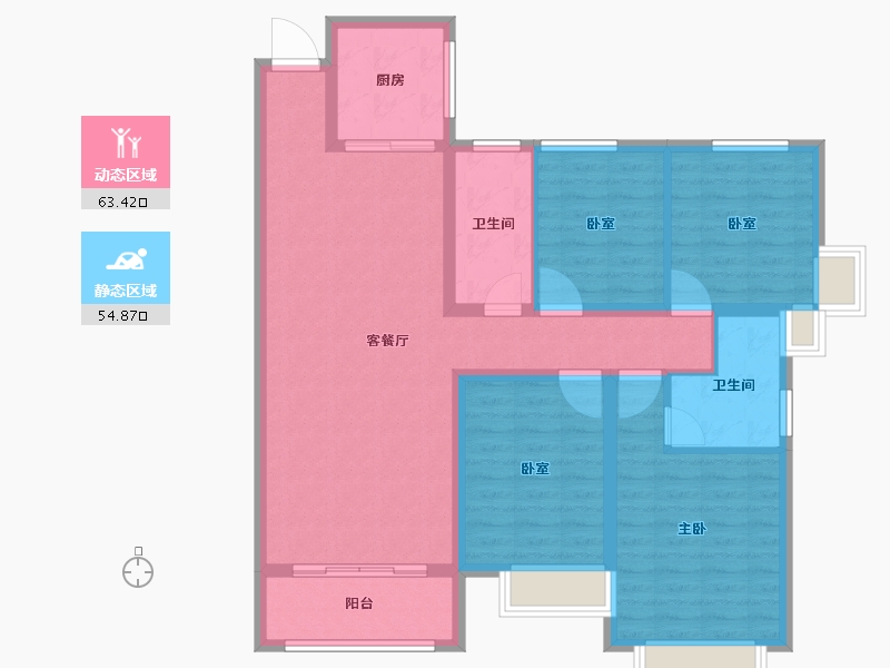 山东省-枣庄市-通盛世纪城-105.98-户型库-动静分区