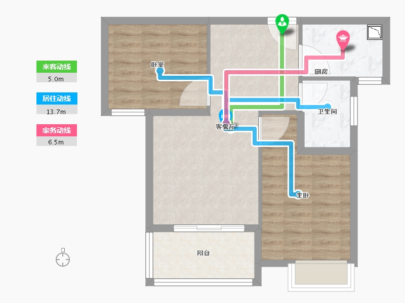 福建省-厦门市-永鸿南岸-61.01-户型库-动静线