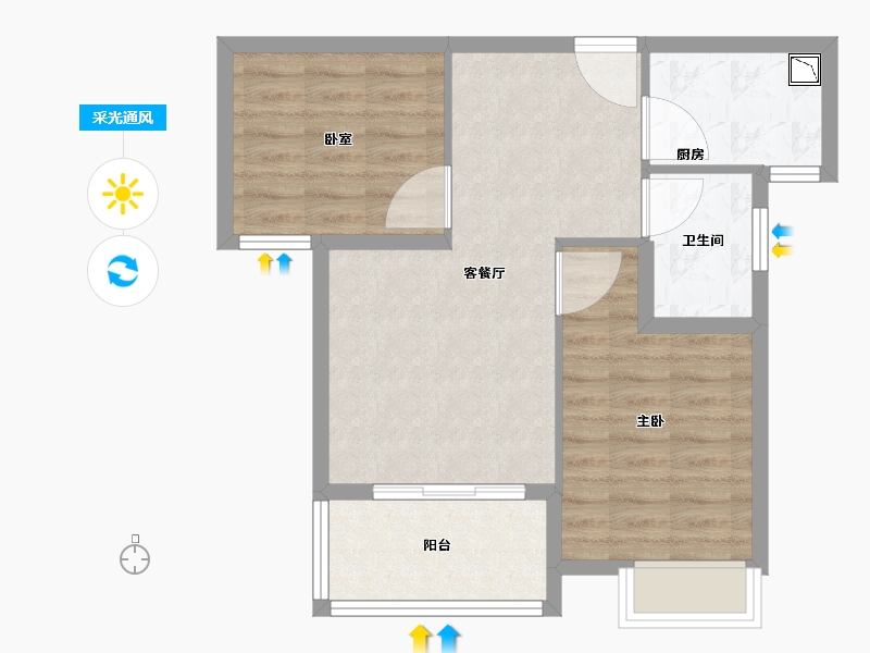 福建省-厦门市-永鸿南岸-61.01-户型库-采光通风