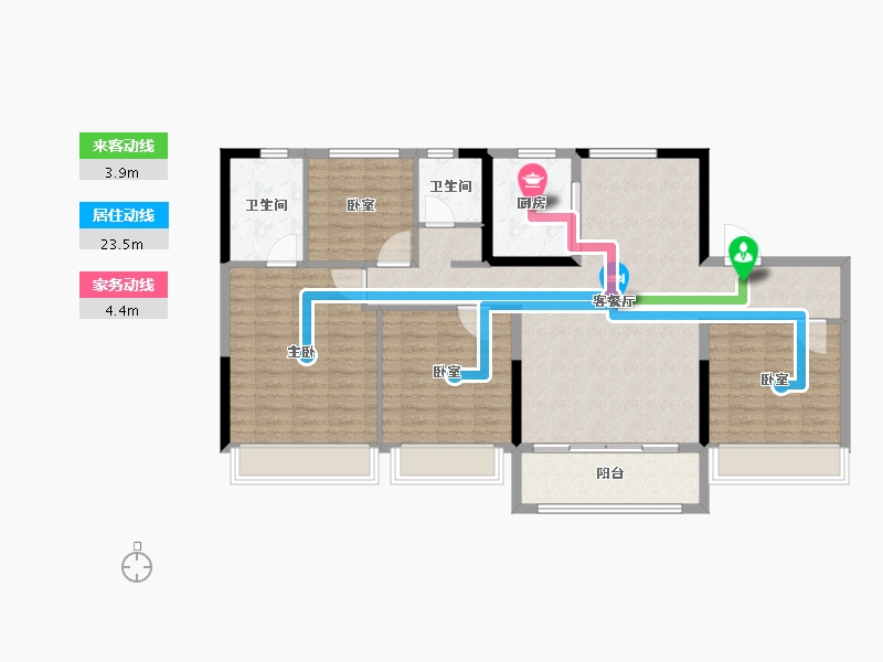 山东省-东营市-东营碧桂园.天玺-113.00-户型库-动静线