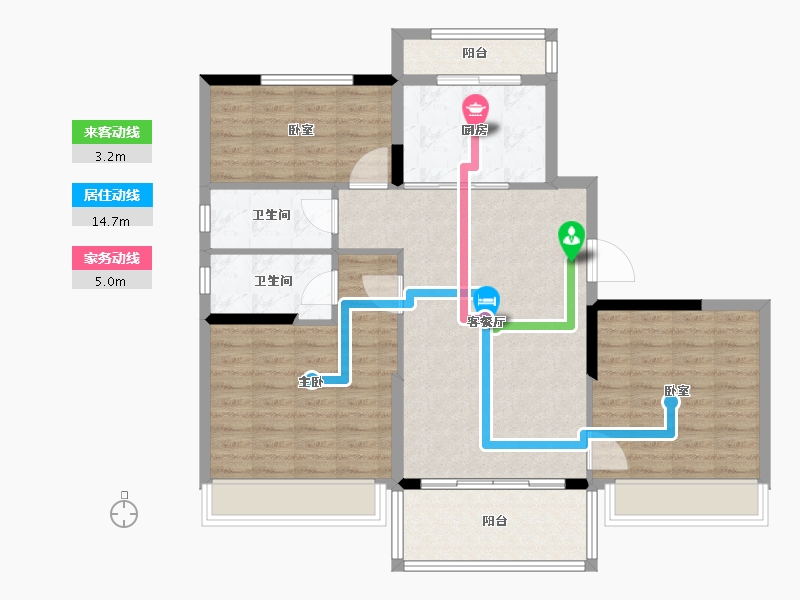 山东省-东营市-东营碧桂园.天玺-98.90-户型库-动静线