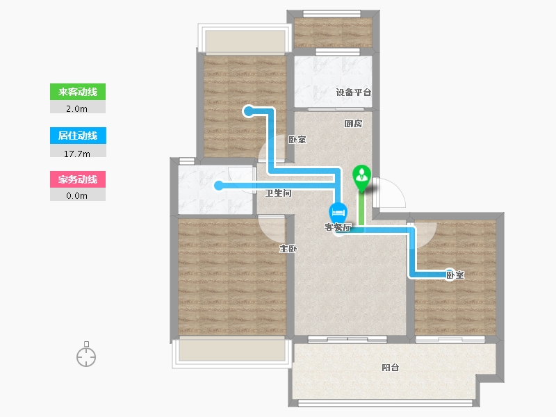 安徽省-宣城市-广德今创香溢茗园-88.00-户型库-动静线