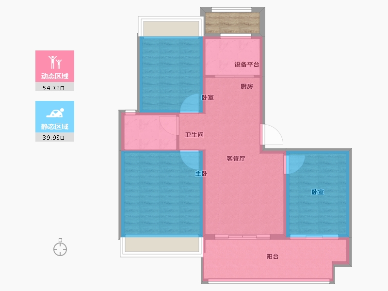 安徽省-宣城市-广德今创香溢茗园-88.00-户型库-动静分区