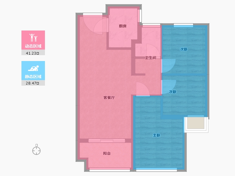 福建省-厦门市-金地宝嘉厦一城-62.00-户型库-动静分区