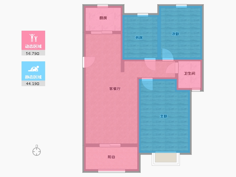 山东省-临沂市-诚德翰林园-90.00-户型库-动静分区