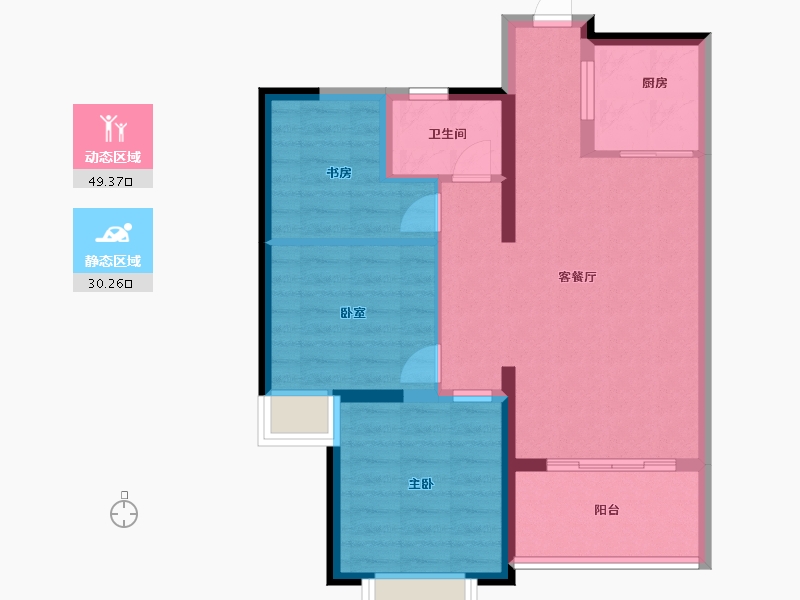 福建省-厦门市-永鸿南岸-71.00-户型库-动静分区