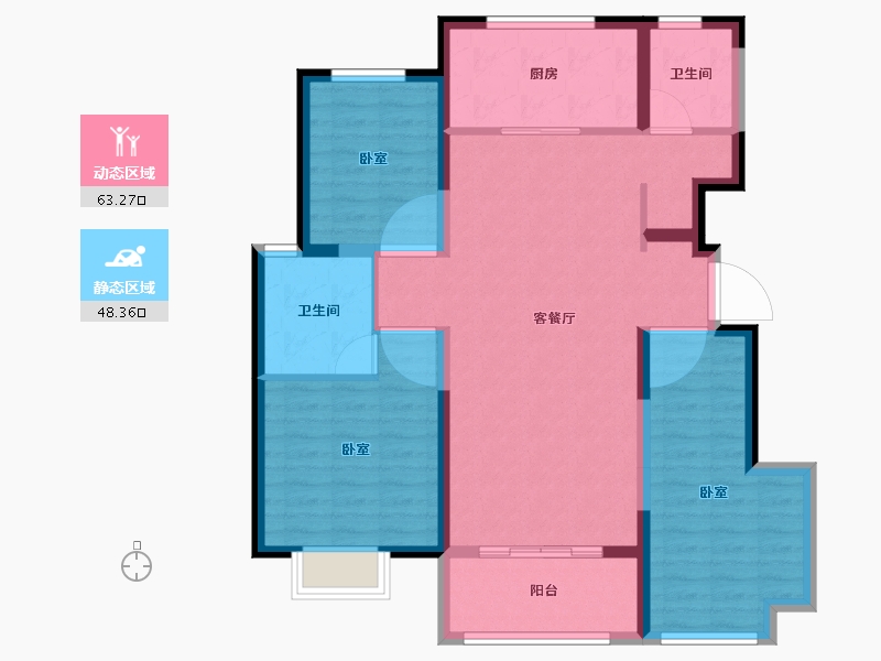 山东省-德州市-紫薇公馆-100.00-户型库-动静分区