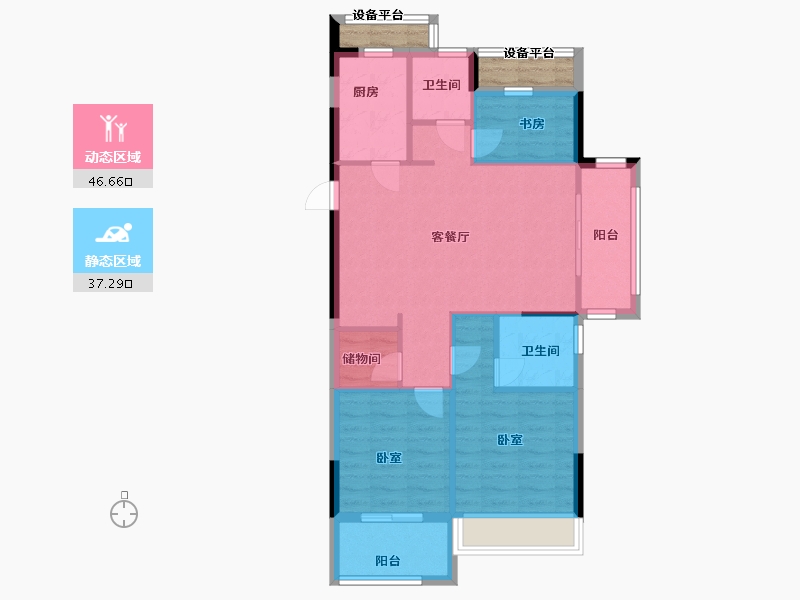 浙江省-温州市-新城瓯江湾-79.00-户型库-动静分区