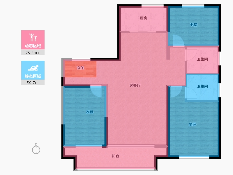 山东省-淄博市-宙合壹品-114.00-户型库-动静分区