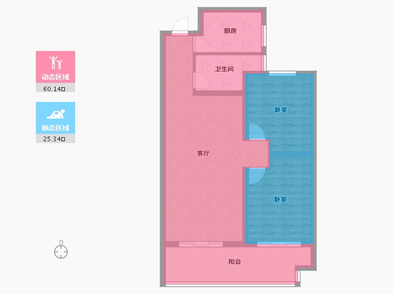 山东省-日照市-安泰名筑易家公寓-76.59-户型库-动静分区