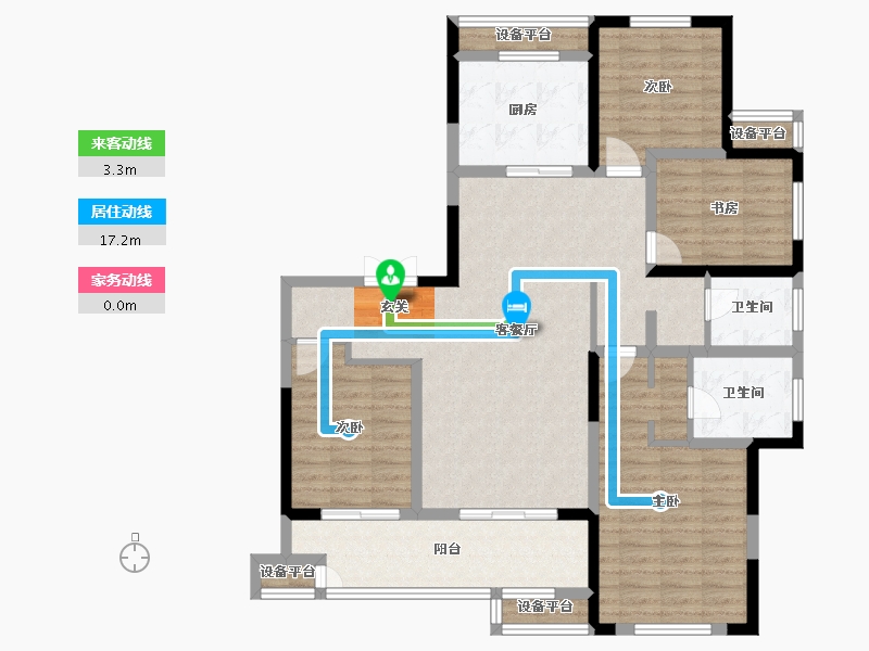 江苏省-常州市-随园金麟府-116.20-户型库-动静线