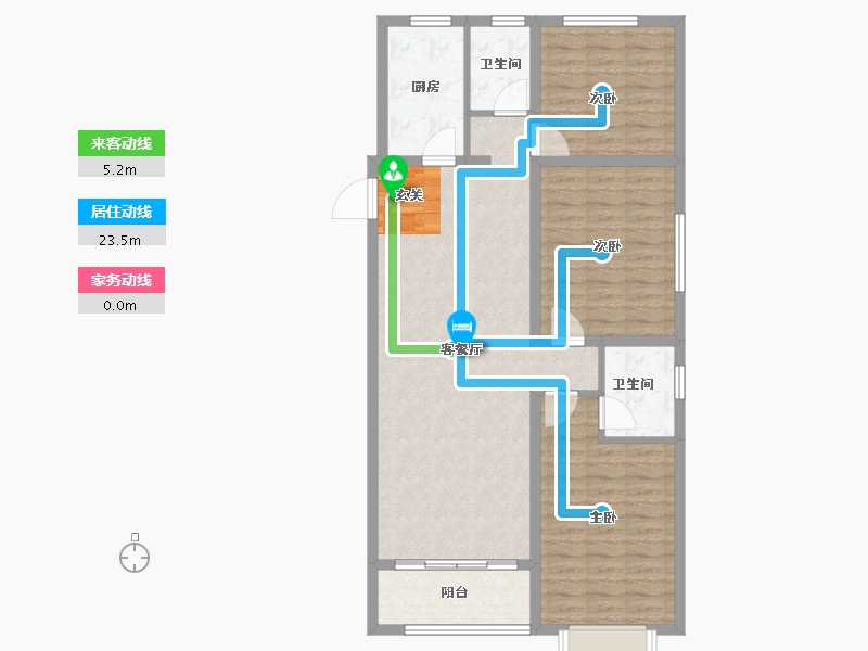 山东省-淄博市-忆江南启园-104.00-户型库-动静线