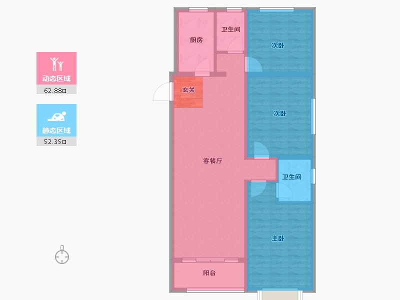 山东省-淄博市-忆江南启园-104.00-户型库-动静分区