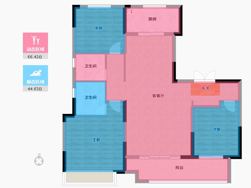 山东省-淄博市-金科集美嘉亿-100.00-户型库-动静分区