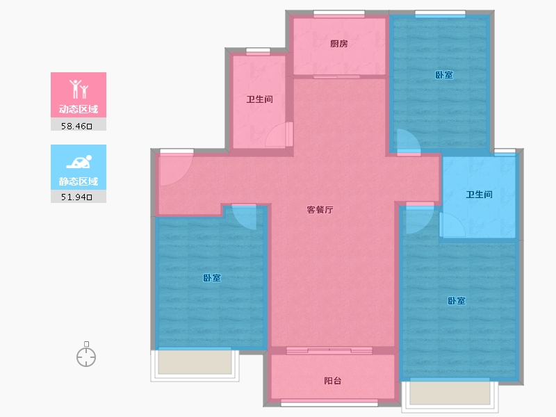 山东省-菏泽市-万腾观澜城-99.00-户型库-动静分区