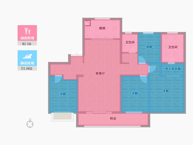 山东省-济南市-银丰玖玺城-120.32-户型库-动静分区