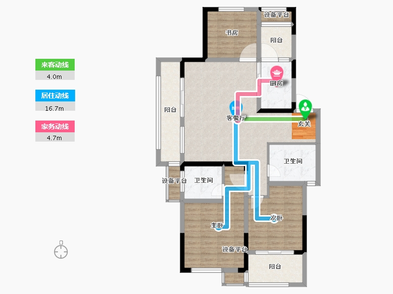 江苏省-常州市-随园金麟府-104.00-户型库-动静线