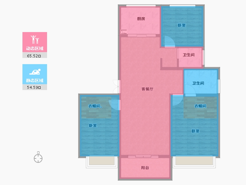 山东省-菏泽市-中达祥泰御府-108.27-户型库-动静分区