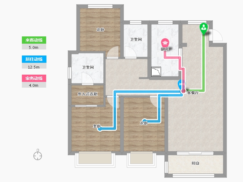 山东省-济南市-银丰玖玺城-87.38-户型库-动静线