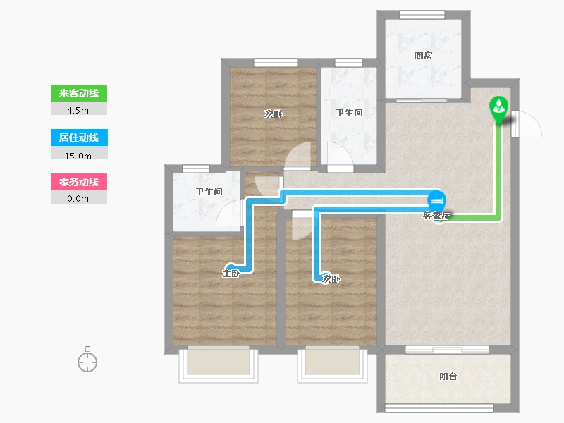 山东省-济南市-绿地国际城佳荷明都-79.76-户型库-动静线