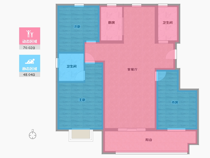 山东省-临沂市-时代城荣园-106.10-户型库-动静分区