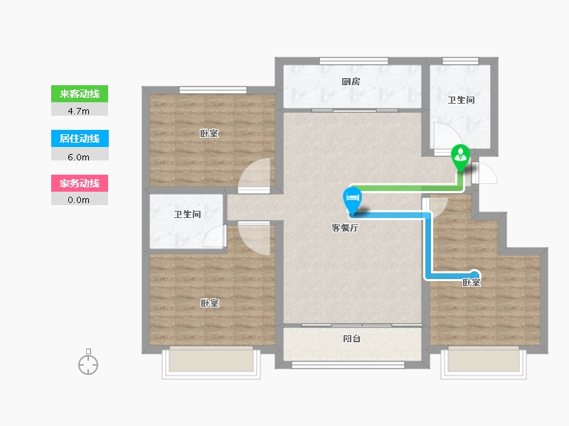 山东省-菏泽市-陶城怡景-99.78-户型库-动静线