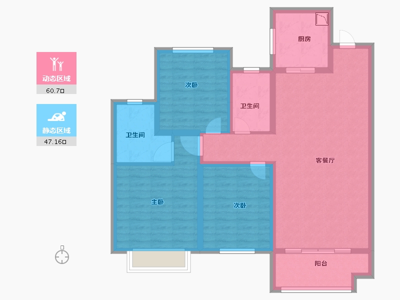 山东省-济南市-中梁鲁中首府-95.99-户型库-动静分区